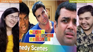 Couple Reaction on Best of Awara Paagal Deewana Comedy Scenes  Akshay Kumar Paresh Johny Lever [upl. by Tolmann]