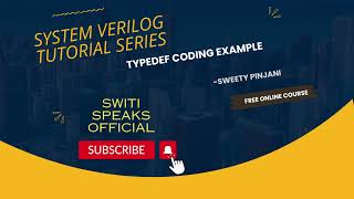 Typedef Coding Example SwitiSpeaksOfficial vlsi education careerdevelopment guidance careers [upl. by Thornie]