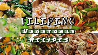 4 AMAZING SIMPLE FILIPINO VEGETABLE RECIPES  PINOY VEGETABLE DISHES [upl. by Lemak]