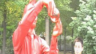 HeWhoIsRed  Contact Juggling Street Performance in Beijing Festival Of International Culture [upl. by Natsirhc]