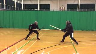 AHF Michael vs Nick  longsword vs spear sparring  Playback 14 normal speed  Recorded 120fps [upl. by Dot]