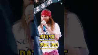 Guns n Roses patience live Paris 1992 gunsnroses slash axlrose duffmckagan live rock [upl. by Nallaf]