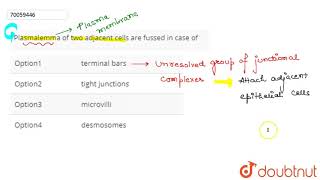 Plasmalemma of two adjacent cells are fussed in case of [upl. by Pate246]