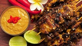 How to make Satay Beef amp Chicken Skewers with Satay Sauce [upl. by Elconin]