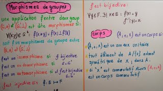 Les structures algebriques  Morphismes de groupes [upl. by Maryanne]