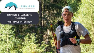 Baptiste Chassagne Post2024 UTMB Interview [upl. by Ynohtn]