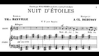 Nuit d’étoiles Dflat Major Claude Debussy Piano Accompaniment [upl. by Alaster]