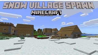 Minecraft PE Seed 0141 014 0132 Cool Snow Village Spawn 2016 Minecraft Pocket Edition [upl. by Siari]