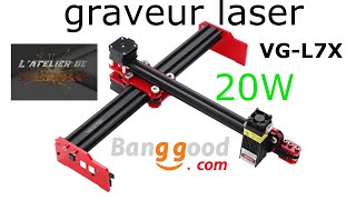 je teste un graveur laser vigotec 20W Banggood [upl. by Agnizn962]