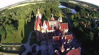 Zamek Moszna z lotu ptaka Poland  Castle Polen  shloss chateau castillo Birds eye view [upl. by Markowitz504]