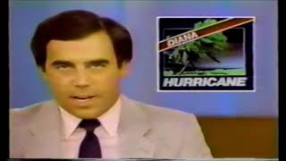 WPLG Channel 10 Eyewitness News 11PM  Hurricane Diana Update 1 September 11 1984 [upl. by Mello]