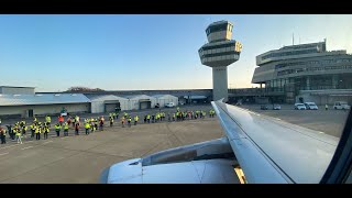 Last take off from Berlin Tegel Airport  flight AF1235  passenger view [upl. by Atniuq]