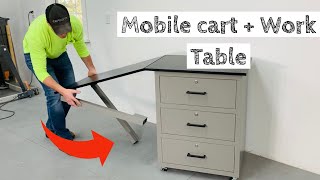 Mobile Cart with Folding Work Table Build [upl. by Stilu303]