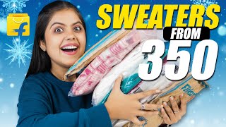 Best Flipkart SweatersCardigans Under 500  Flipkart Haul Review 2023  ONE CHANCE WOMEN [upl. by Eiznekam]