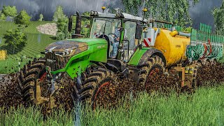 LS19 GÜLLE fahren im Matsch  Schlammschlacht auf dem Feld  FARMING SIMULATOR 19 [upl. by Adalbert652]