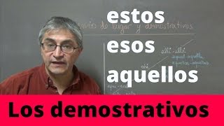 Demostrativos en español pronombres y adjetivos [upl. by Gabbie]