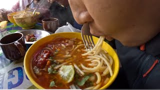 Trying local restaurant’s foods at Vedetar  Dharan  Vedetar  Local Food  Sekuwa [upl. by Aynotel]