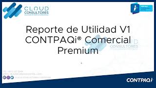 CONTPAQi COMERCIAL REPORTE UTILIDAD MEJORADO [upl. by Agon]