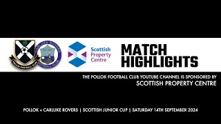 Pollok v Carluke Rovers  21st September 2024 [upl. by Kcirdehs]