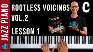 Rootless Voicings Piano Lesson 1  C Minor  Complete Jazz Piano Course [upl. by Ytak]