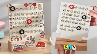 DIY Manual Desk Calendar at Home  How to Make a Cute Manual Calendar [upl. by Gwyn]