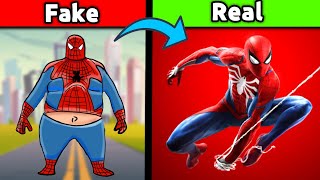 Fake Vs Real Spider Man Games 😂 [upl. by Saduj434]