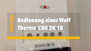 Bedienung einer Wolf Gastherme CGU 2K 18 [upl. by Debbie963]