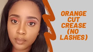 Talk through beginner friendly Orange cut crease 🍊🍊  Boipelo K [upl. by Oryaj266]