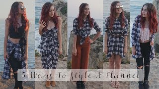 5 Ways To Style A Flannel Shirt [upl. by Bonnell455]