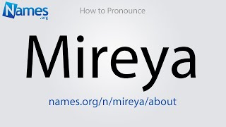 How to Pronounce Mireya [upl. by Tennek801]