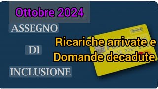 pagamenti assegno di inclusione ADI ottobre 2024 Ricariche arrivate e domande decadute [upl. by Stanislas]