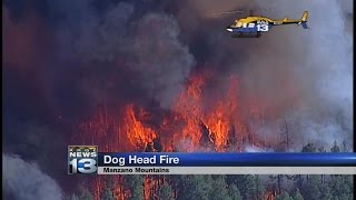 Fire crews Dog Head Fire burning 800 to 1000 acres [upl. by Kant930]