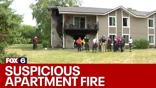 Select Delafield apartment fire 1 rescued police say it’s ‘suspicious’  FOX6 News Milwaukee [upl. by Aehta]