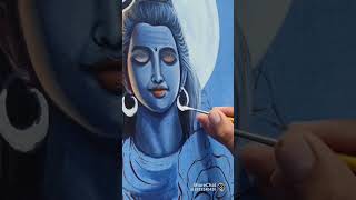 How to Paint Shiv Murtishiv howtopaint trending mahadev painting motivation shivthandev [upl. by Oran]