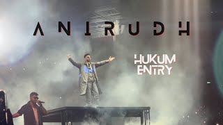 ANIRUDH ENTRY WITH HUKUM SONG  HUKUM WORLD TOUR  ANIRUDH CONCERT  SINGAPORE [upl. by Ilzel673]