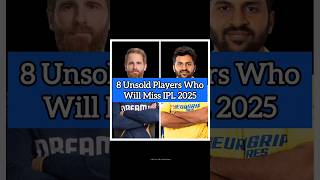 8 unsold players who will miss ipl 2025 [upl. by Zelten949]