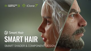 Smart Hair  Realistic Realtime Hair Brows and Beard for Digital Human  Character Creator 3 [upl. by Barnard708]