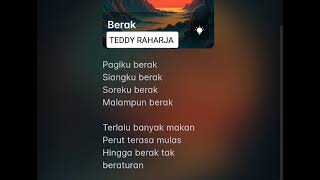 TEDDY RAHARJA  BERAK [upl. by Cerell352]