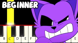 Catnaps Day Off  Smiling Critters Animation  Fast and Slow Easy Piano Tutorial  Beginner [upl. by Gnoh]