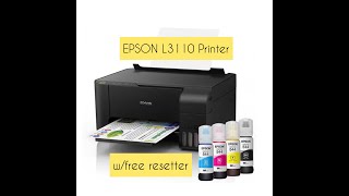 EPSON L3110 Printer with free RESETTER [upl. by Sivar]