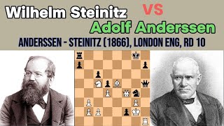 How To Play Chess Wilhelm Steinitz vs Adolf Anderssen  Anderssen Steinitz 1866 rd 10 [upl. by Vahe]