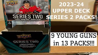 202324 Upper Deck Gravity Feed Packs 9 Young Guns in 13 Packs hockeycards upperdeckseries2 nhl [upl. by Nai]