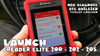 Launch Creader Elite 200 202 205 OBD Diagnosescanner [upl. by Etsirk]