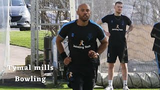 Tymal mills Bowling Action in slow motion [upl. by Oiludbo]