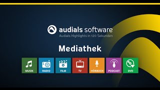 Audials 2016 in 120 Sekunden Alle Medien verwalten mit der Mediathek [upl. by Hairahcez465]