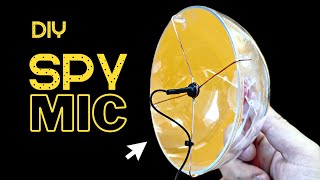 DIY long distance parabolic microphone  DIY Spy Mic [upl. by Urias511]