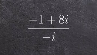 Algebra 2  Learn how to simplify complex numbers by dividing 18i  i [upl. by Viki94]