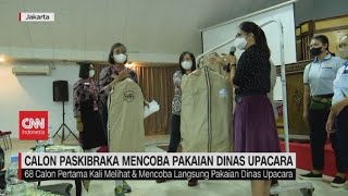 Calon Paskibraka Mencoba Pakaian Dinas Upacara [upl. by Ahsinahs]