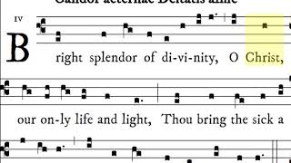 hrc catholic hymn  Bright Splendour of Divinity  Candor aeternae Deitatis alme LH [upl. by Ennahteb394]