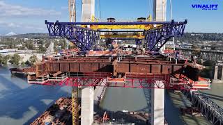 3030T Overhead Crane  Pattullo Bridge Replacement Project [upl. by Kinney706]